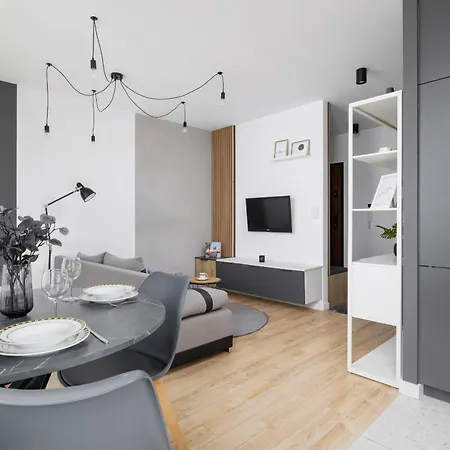 Apartman Black And Grey In Cracow With Balcony, Parking And Desk By Renters