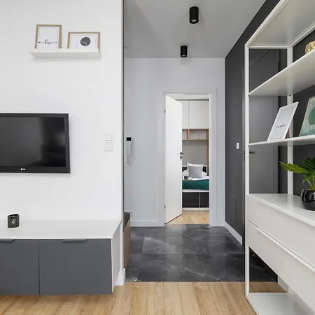 Apartman Black And Grey In Cracow With Balcony, Parking And Desk By Renters