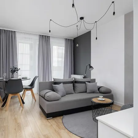 Appartement Black And Grey In Cracow With Balcony, Parking And Desk By Renters *